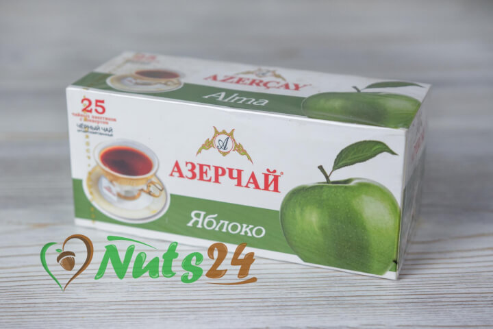 Чай Азерчай чёрный аром. яблоко 25 пак.